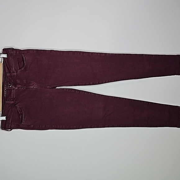 American Eagle maroon size 10 super stretch X super low rise jeggings - Picture 1 of 8